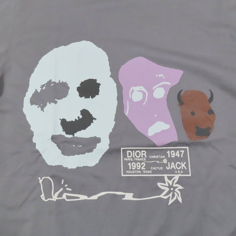 Unused 22AW DIOR X Travis Scott Travis Scott Cactus JACK Cactus JACK T-shirt