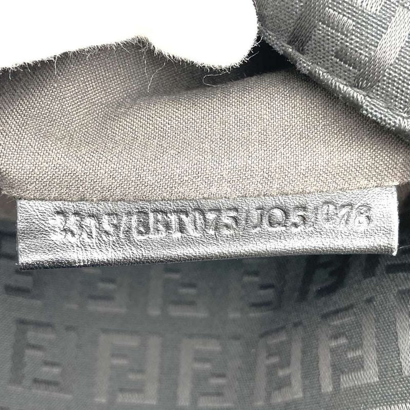 Fendi 2305 8bt075 Zucchino Shoulder Bag Canvas Black Ladies Men Fashion