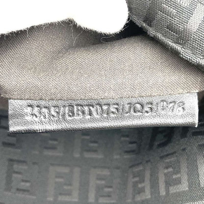 Fendi 2305 8bt075 Zucchino Shoulder Bag Canvas Black Ladies Men Fashion