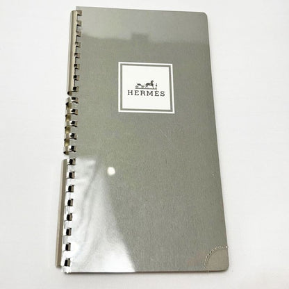 Hermes Notebook Cover Agenda Vision Calf Green Yellow with Initial