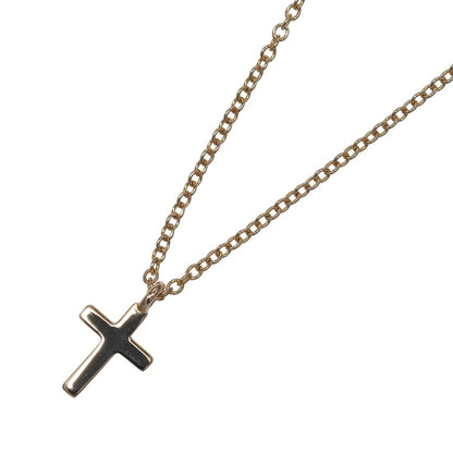 Tiffany & Co Metro Cross Mini 18k Pink Gold Diamond Necklace — view 3
