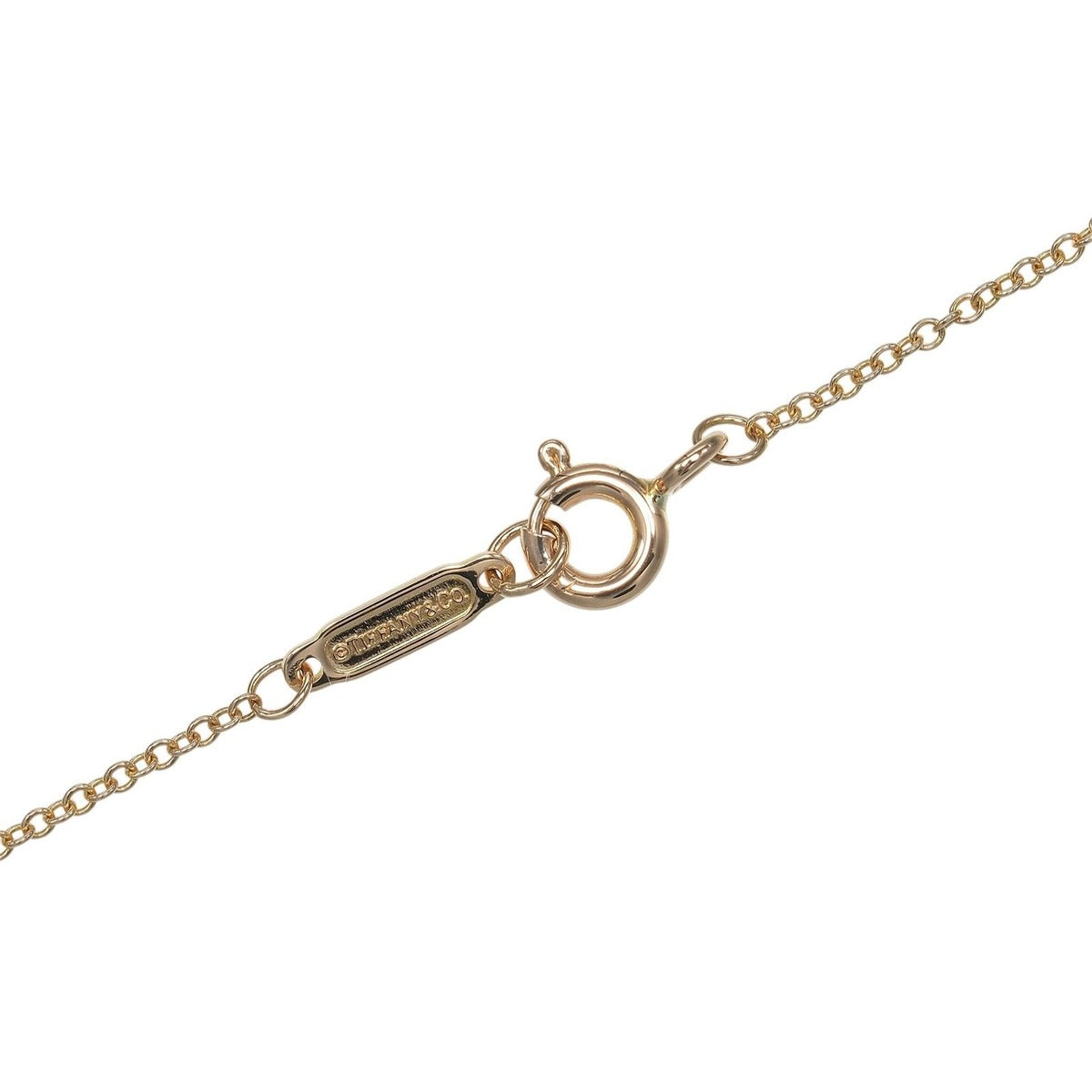 Tiffany & Co Metro Cross Mini 18k Pink Gold Diamond Necklace — view 5