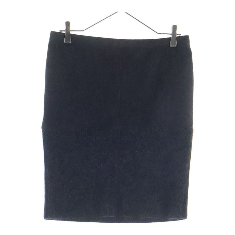 Chanel 03 AW Denim Knit Docking Skirt Black