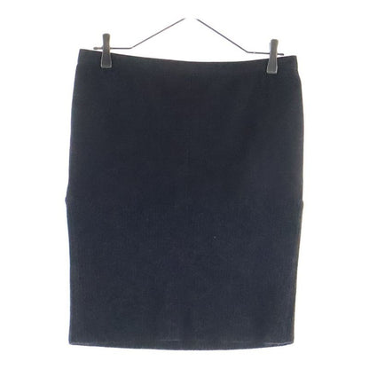 Chanel 03 AW Denim Knit Docking Skirt Black