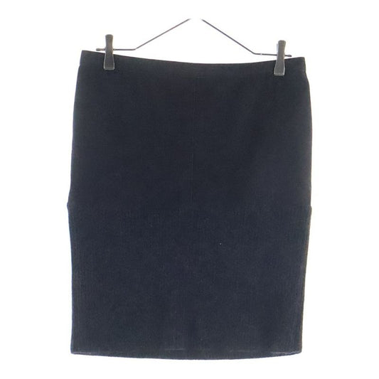 Chanel 03 AW Denim Knit Docking Skirt Black