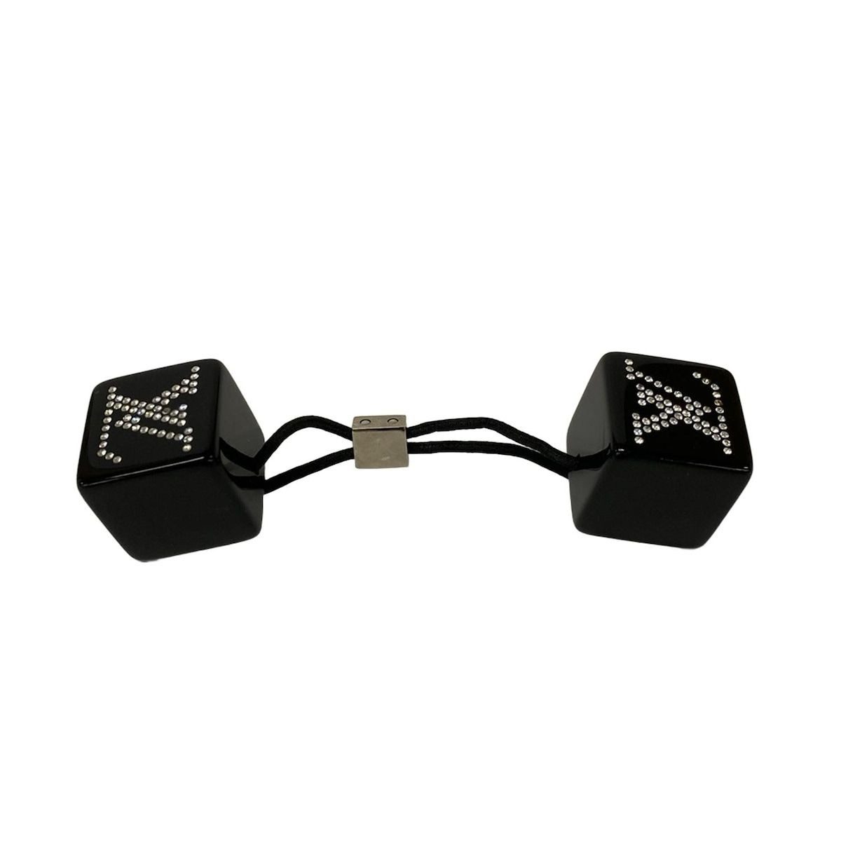 Louis Vuitton Hair Cube Clear Black Tie