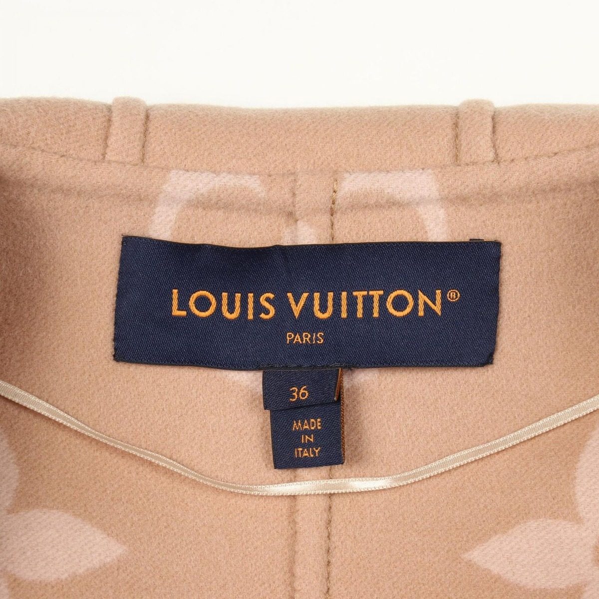 Louis Vuitton Footed Wrap Coat Giant Monogram Nuv Wool — view 3