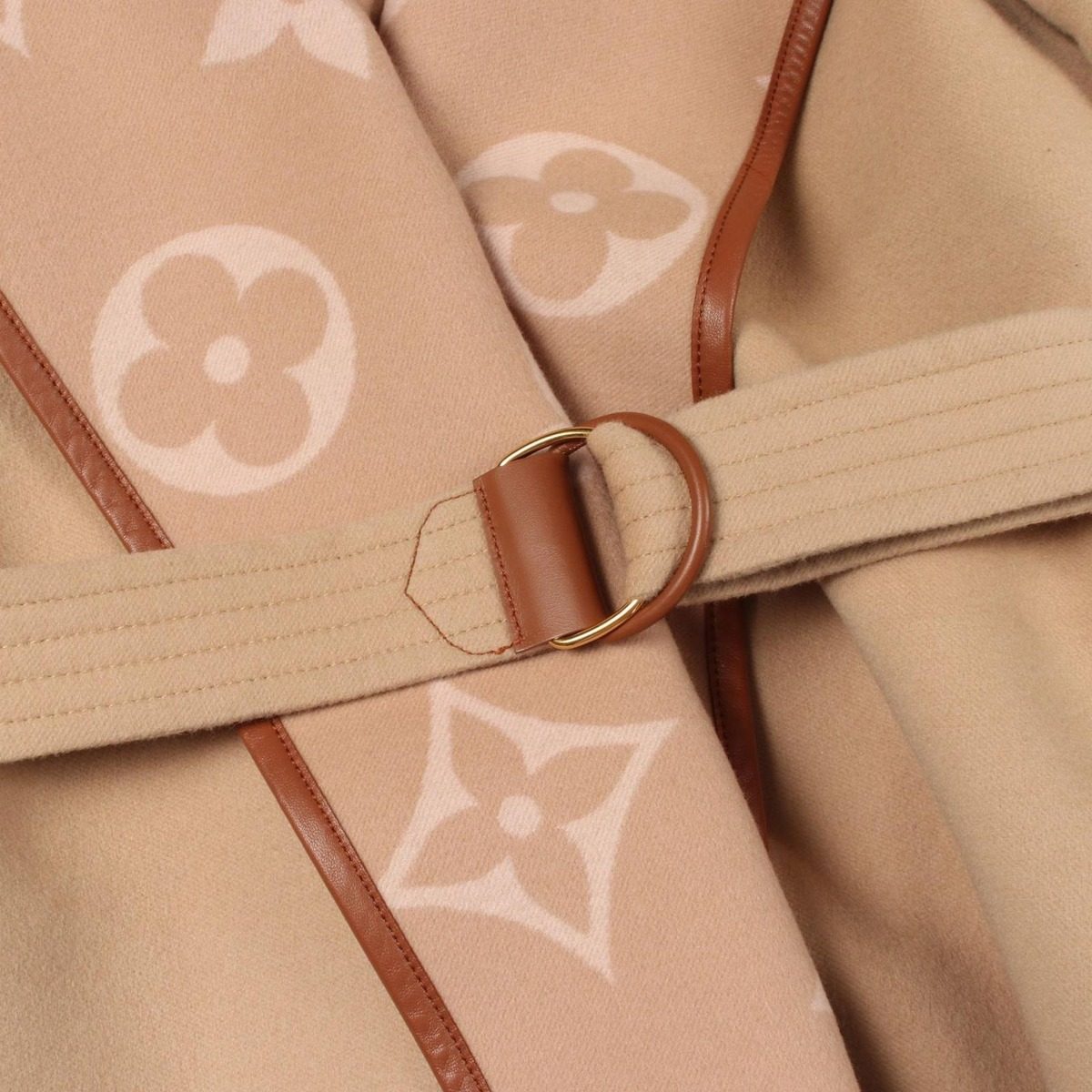 Louis Vuitton Footed Wrap Coat Giant Monogram Nuv Wool — view 6