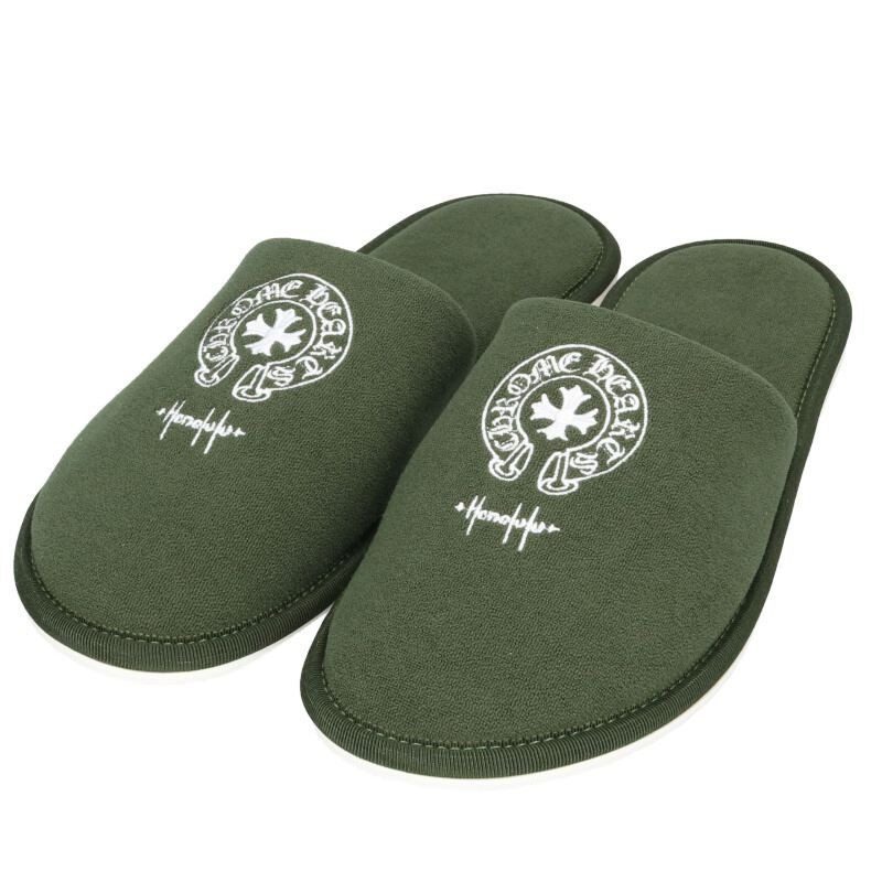 Chrome Hearts Hotel Slipper Horse Shoe Embroidery Slippers