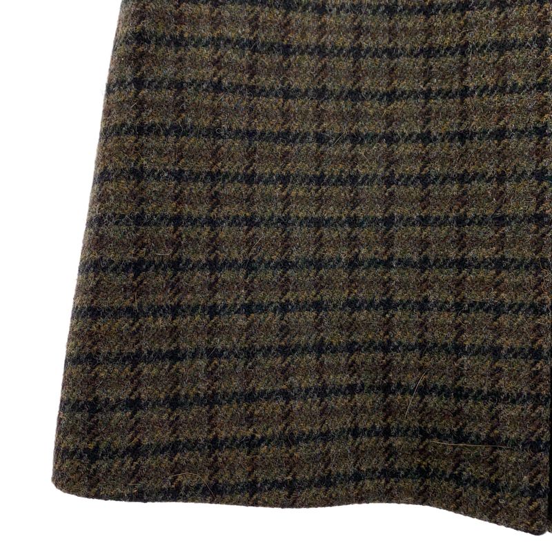 Celine - Wool Check Pleated Long Skirt - 38 - Multicolor - Women