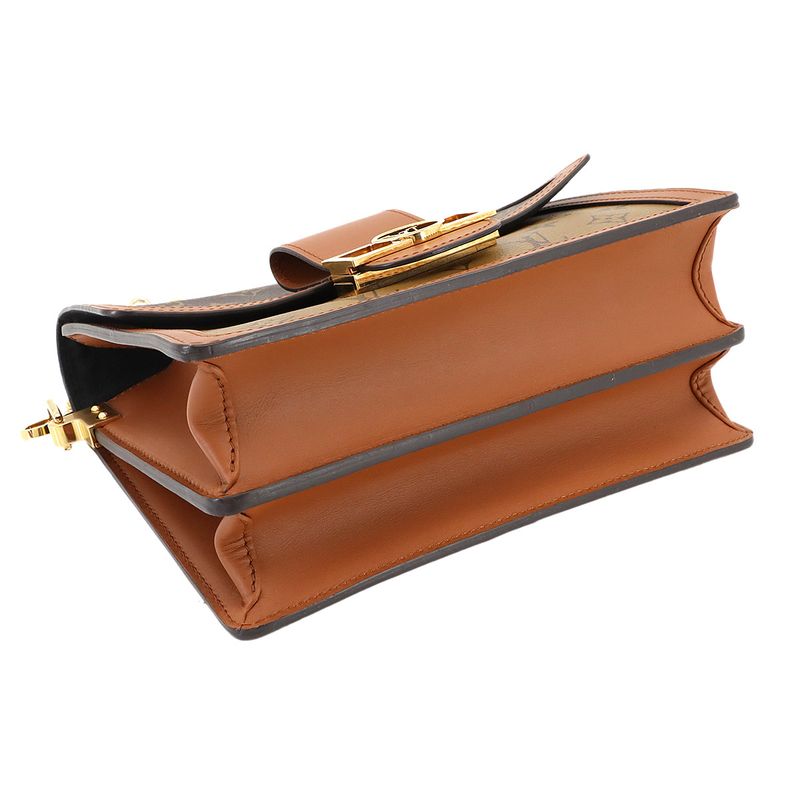 Louis Vuitton Monogram Reverse Dauphine MM Shoulder Bag Brown M45958 Dauphine