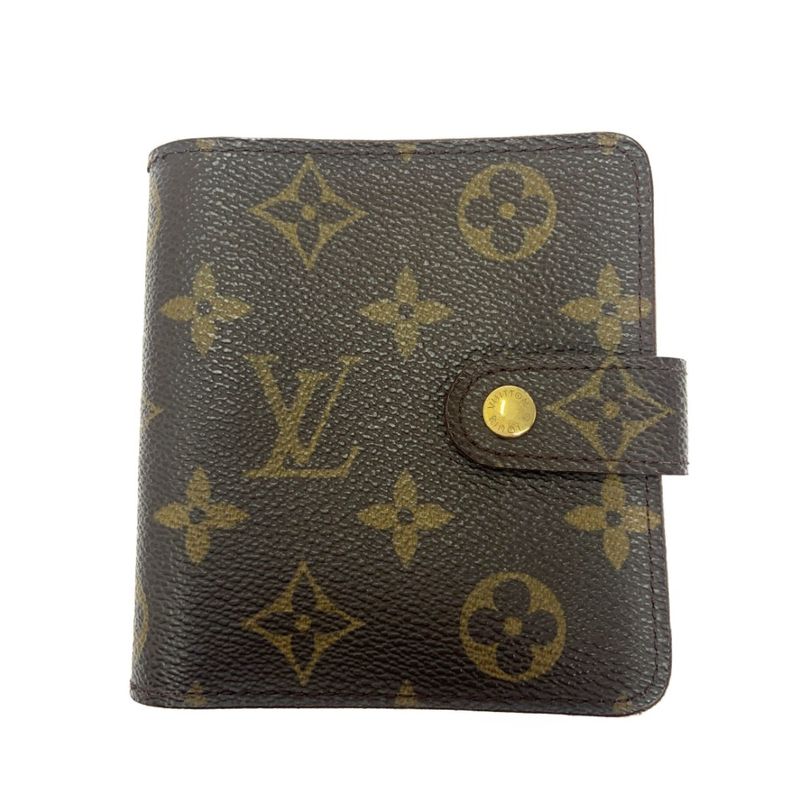 Louis Vuitton M61667 Monogram PVC Compact Zip Bifold Wallet Brown 388018