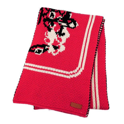 Hermes Muffler Brid Dougala Red 100% Cashmere Accessories Others Scarf
