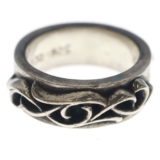 Chrome Hearts Dbl Narrow Vine Band Double Ring Silver