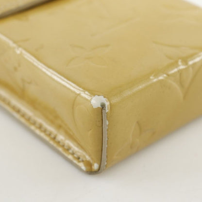 Louis Vuitton Green Cigarette Case M91048 Monogram Vernis Beige Th0021 Ladies