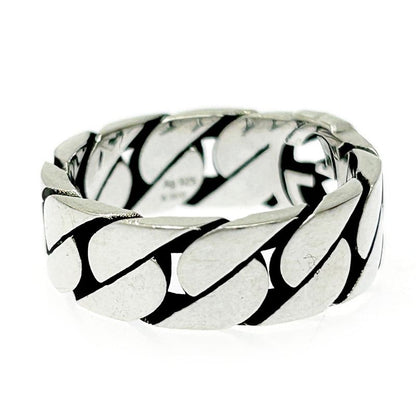 Gucci Silver Interlocking Wide Ring 4.3g 925 Engraved 307449 Ring with Box