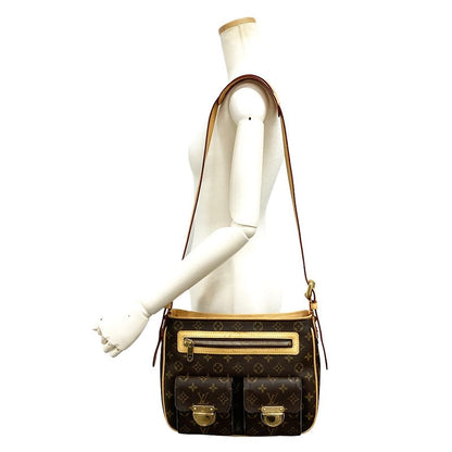 Louis Vuitton Hudson GM Shoulder Bag Monogram Canvas M40045 Brown Vi1005 Women