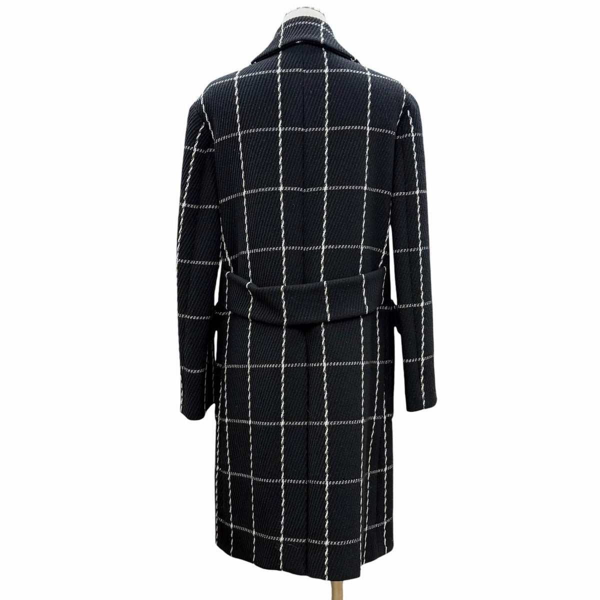 Dior Lining Silk Double Breasted Wool Coat Black 40 — view 3