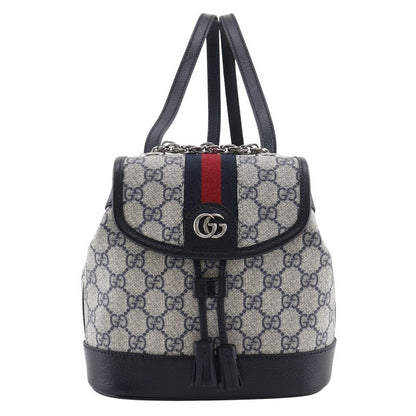 Gucci Ophidia Mini 795221 GG Supreme Canvas Gray/navy Blue Ladies Backpack/daypa