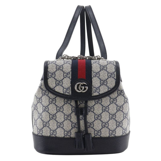 Gucci Ophidia Mini 795221 GG Supreme Canvas Gray/navy Blue Ladies Backpack/daypa