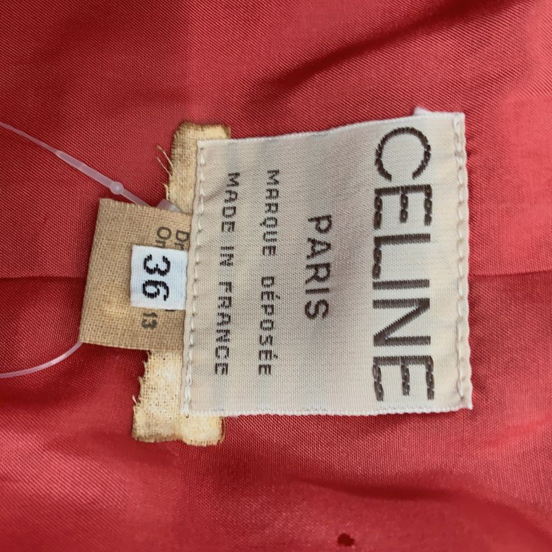 Celine Tailored Jacket Embroidered Badge Red Size 36