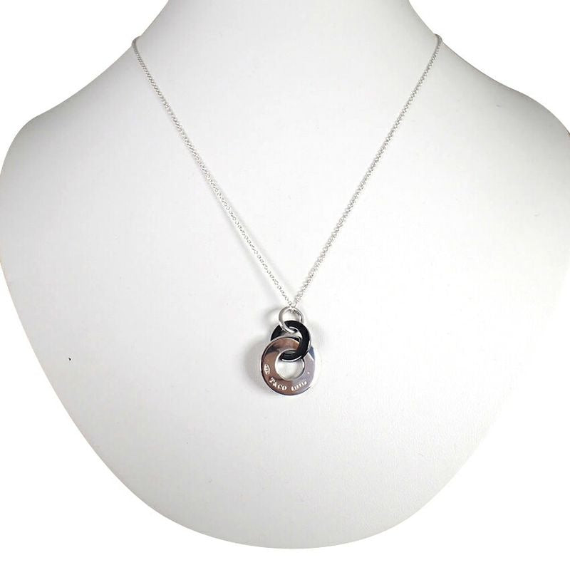 Tiffany & Co 925 Titanium Interlocking Necklace J132-1