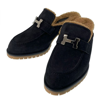Hermes Shearling Mules Flore