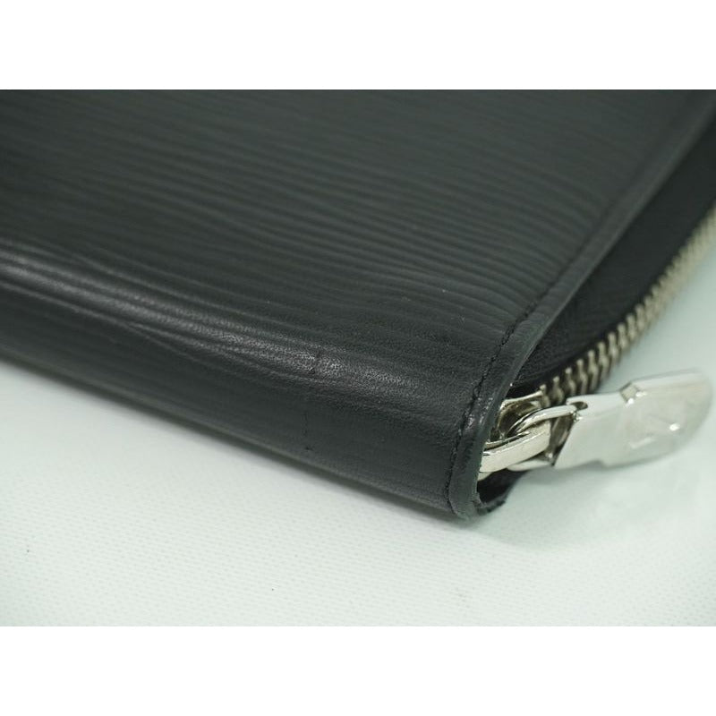 Louis Vuitton Zippy Organizer Epi Leather Long Wallet Noir Black — view 4