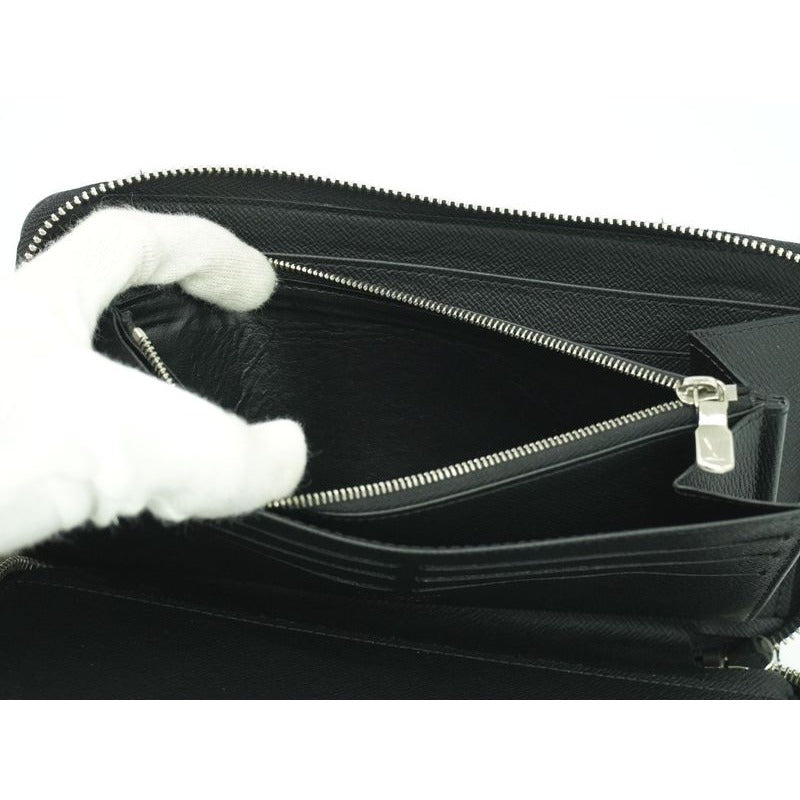 Louis Vuitton Zippy Organizer Epi Leather Long Wallet Noir Black — view 8