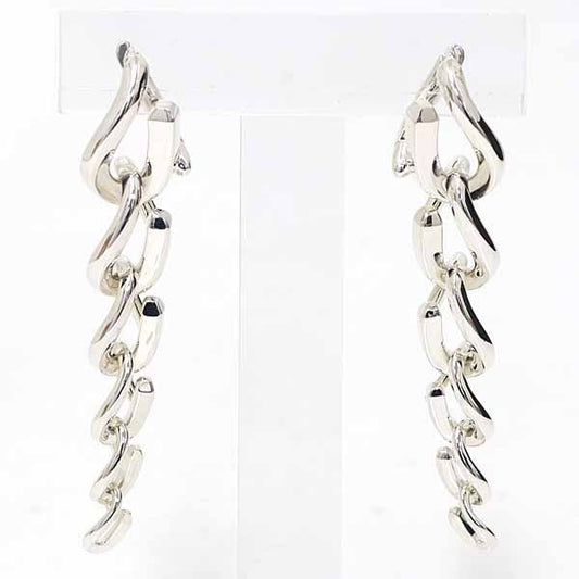 Tiffany & Co Forge Drop Link Earrings High Polish Star