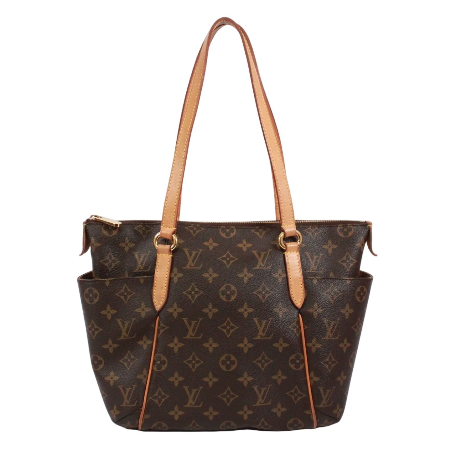 Louis Vuitton Totally PM Monogram Leather Brown Tote Gold