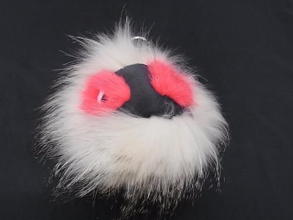 Fendi Eydrop Bag Bugs Monster Fur Key Holder Bag Charm Brown As5631