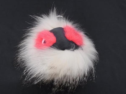 Fendi Eydrop Bag Bugs Monster Fur Key Holder Bag Charm Brown As5631