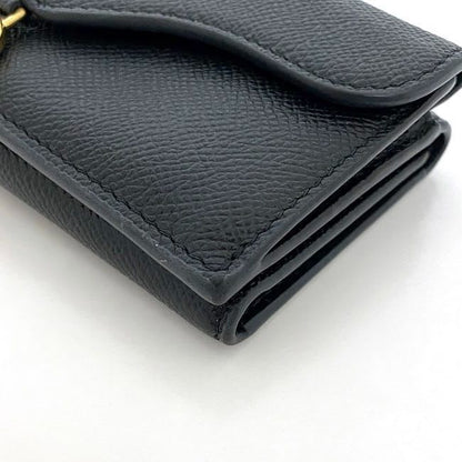 Christian Dior Trifold Wallet Black Saddle