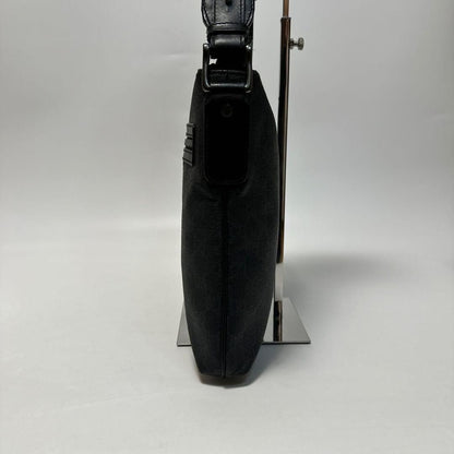 Gucci GG Plus Large Crossbody Bag Messenger Web Canvas Black Mens