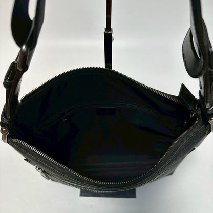 Gucci GG Plus Large Crossbody Bag Messenger Web Canvas Black Mens