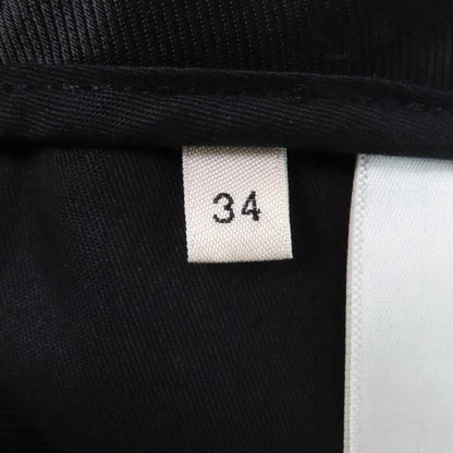 Celine 2p519673d 100% Wool Center Press Two Tuck Wide Pants Slacks Black 34