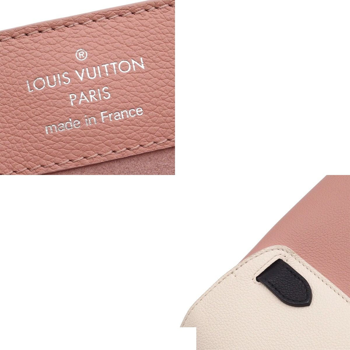 Louis Vuitton Lockme Ever MM Rose Valley Blanc Might Noir Leather 2-Way — view 6