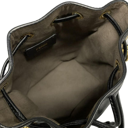 Fendi Handbag Mini Montresor 8bs010 Black Drawstring Shape / Mini Bag Leather