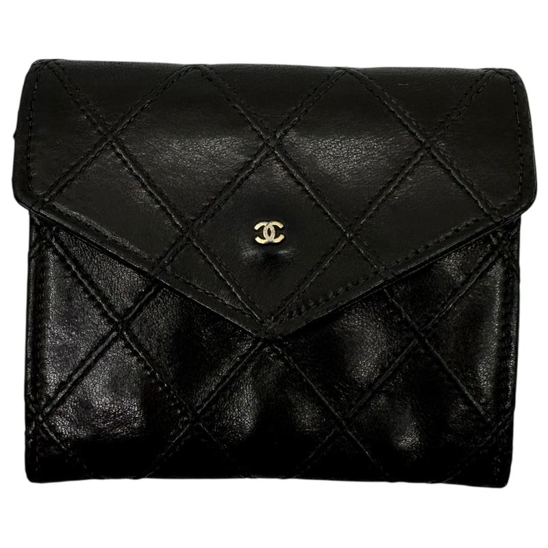 Chanel 90's Coco Mark Matelassé Lambskin Coin Case Coco Mark Matelasse Lambskin