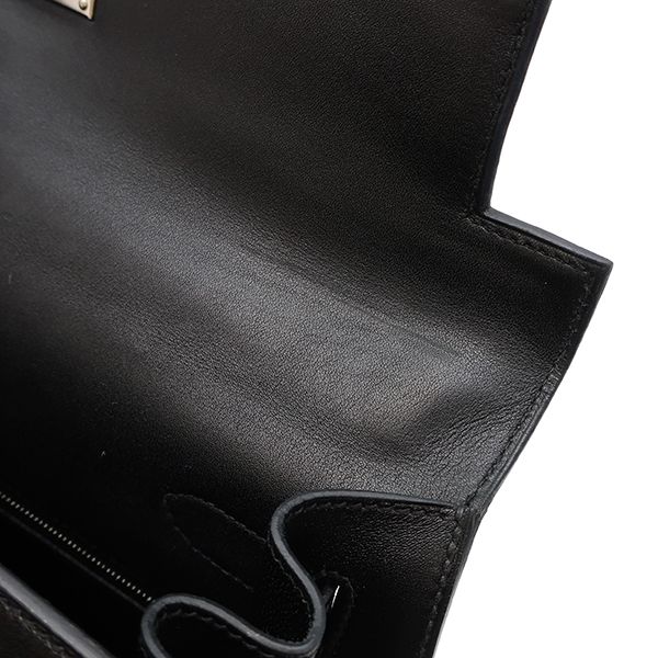 Hermes 2way Bag Kelly 32 Outer Stitch Vibrato Vogaliver Blue Silver Hardware