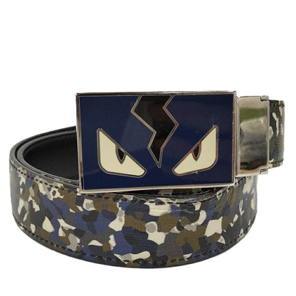 Fendi Belt Monster Star Bugs Eye Leather Multicolor Black