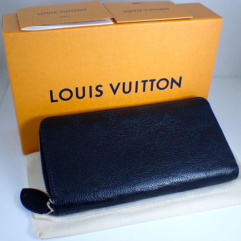 Louis Vuitton Mahina M61867 Zippy Wallet Noir Black Tn0119 Round Zip Long
