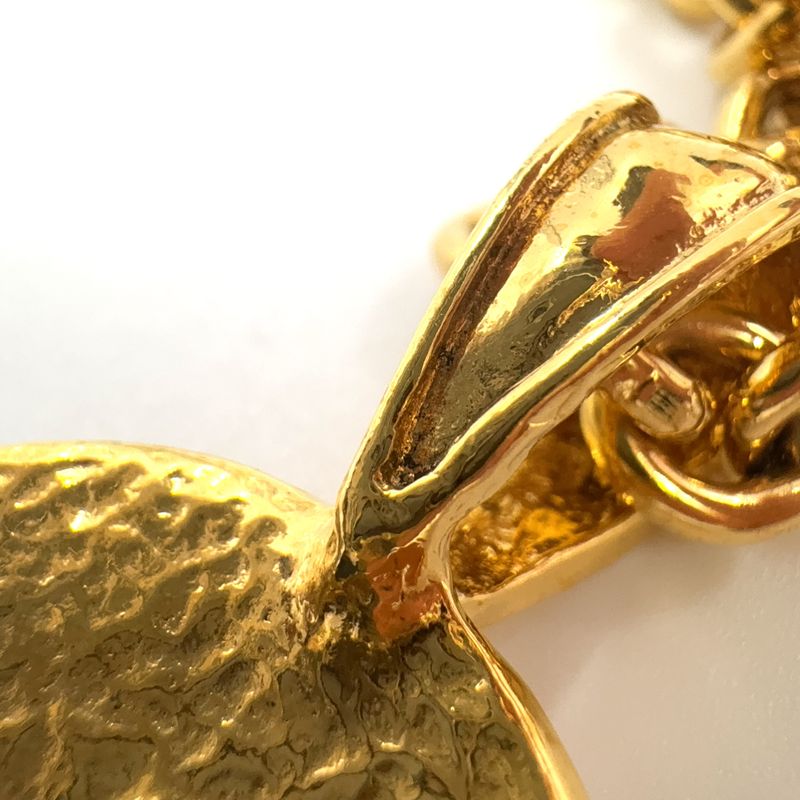 Chanel Coco Mark GP Gold Necklace Gold