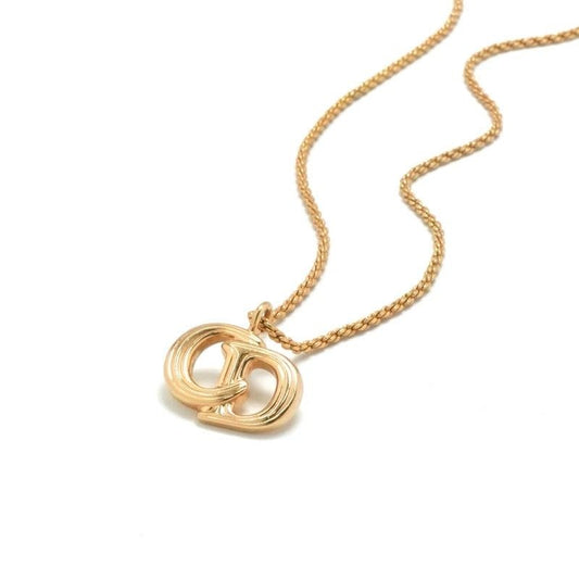 Christian Dior Necklace Pendant Choker Logo CD Vintage