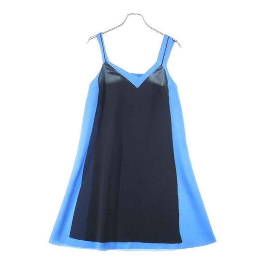 Loewe Technical Satin Strap Long Dress Blue