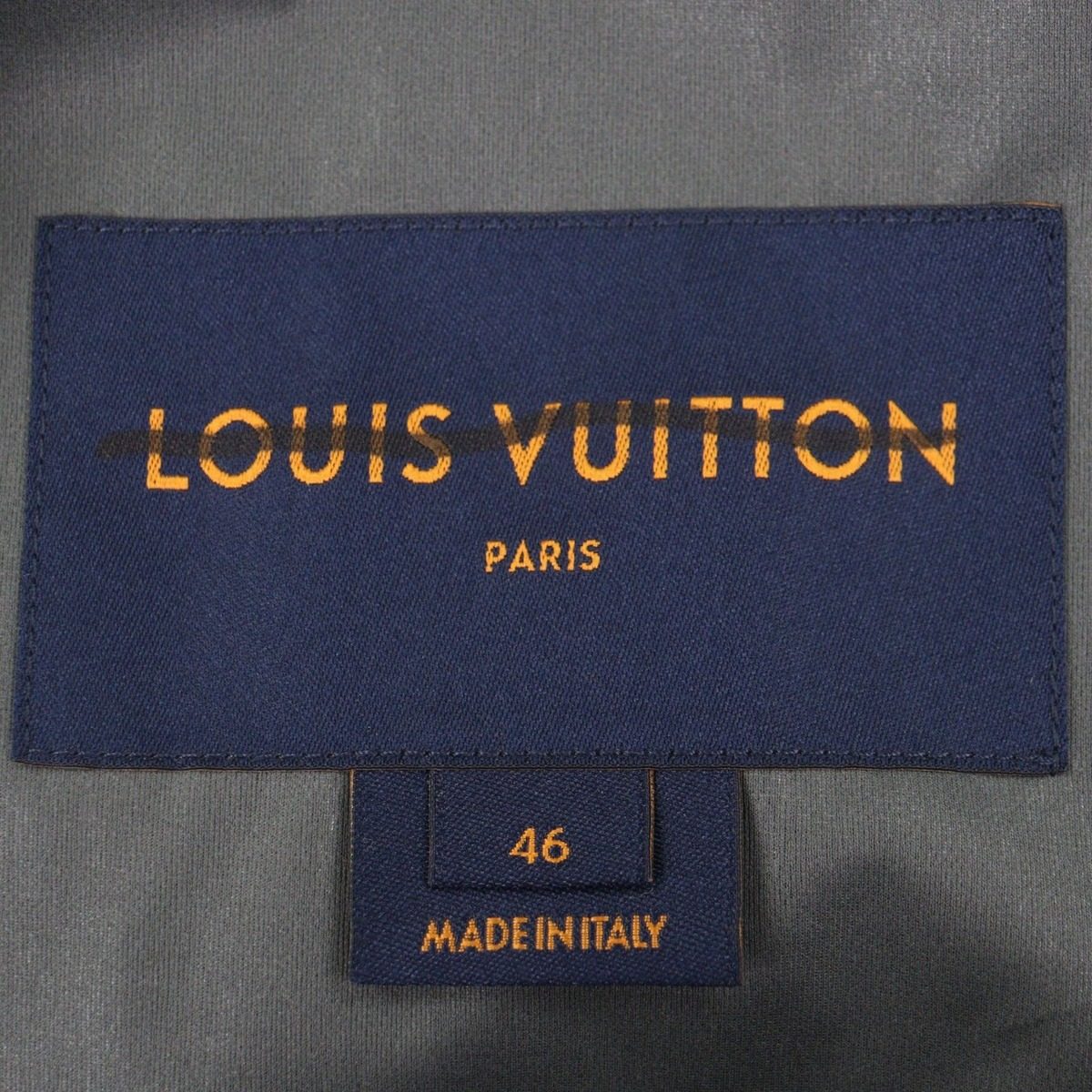 Louis Vuitton Flag Patch Double Zip Up 2-Way with Polylifted Jacket Gray 46 — view 10
