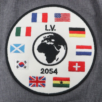 Louis Vuitton Flag Patch Double Zip Up 2-Way with Polylifted Jacket Gray 46 — view 6