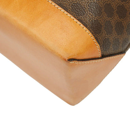 Celine Macadam Tote Shoulder Bag Brown PVC Leather Women's Celine