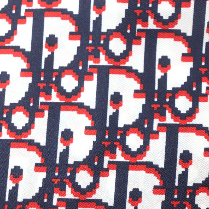  DIOR Homme 20SS 013c121a4751 Silk Obscure Pixel Bermuda Shorts White Navy Red